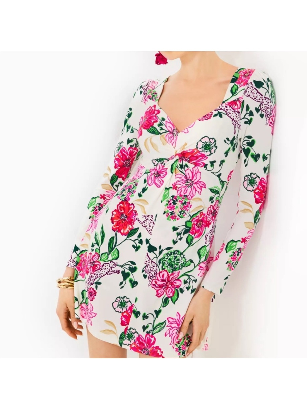 Lilly Pulitzer Anne Skirted Romper XL floral NWT